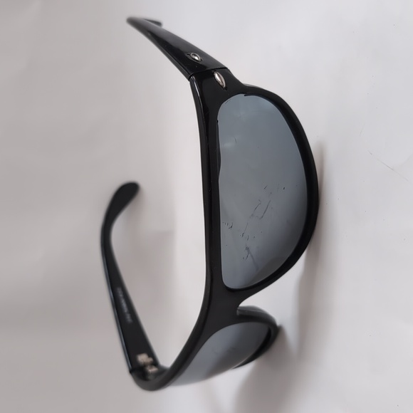 NWOT TruVintage Large Wrap around Biker style dark smoke mirror lens Sunglasses - Picture 2 of 5